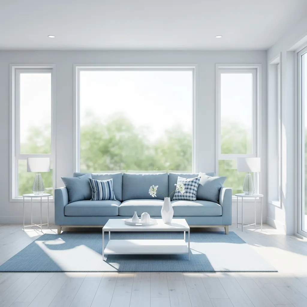 Bright clean living room cleaned by S.S. Cleaning Solutions